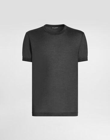 Dolce & Gabbana Футболка из шелка Dolce & Gabbana Футболка из шелка Grey G8ST1TG7P0F