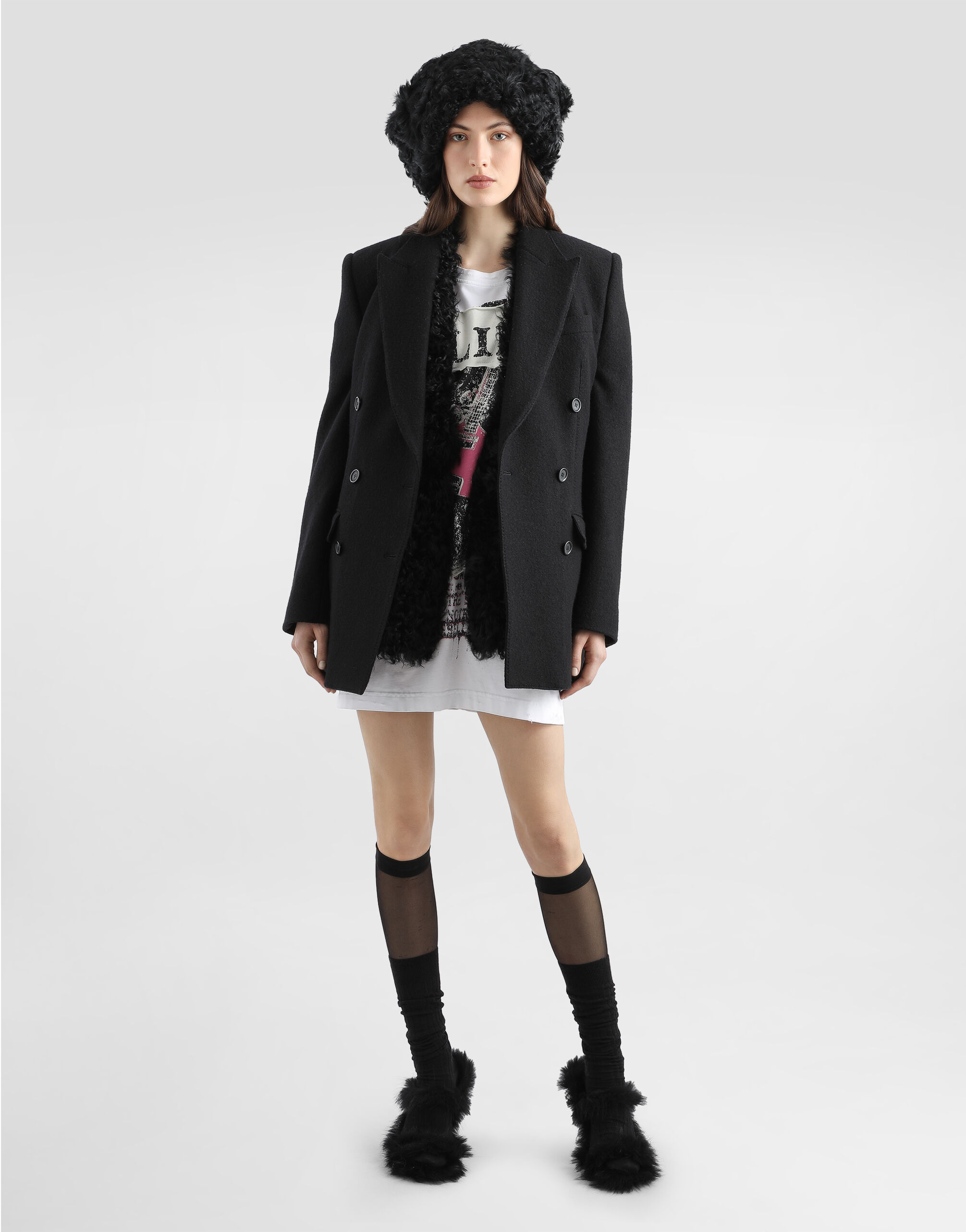 Kalgan lamb vest in Black for Women | Dolce&Gabbana®