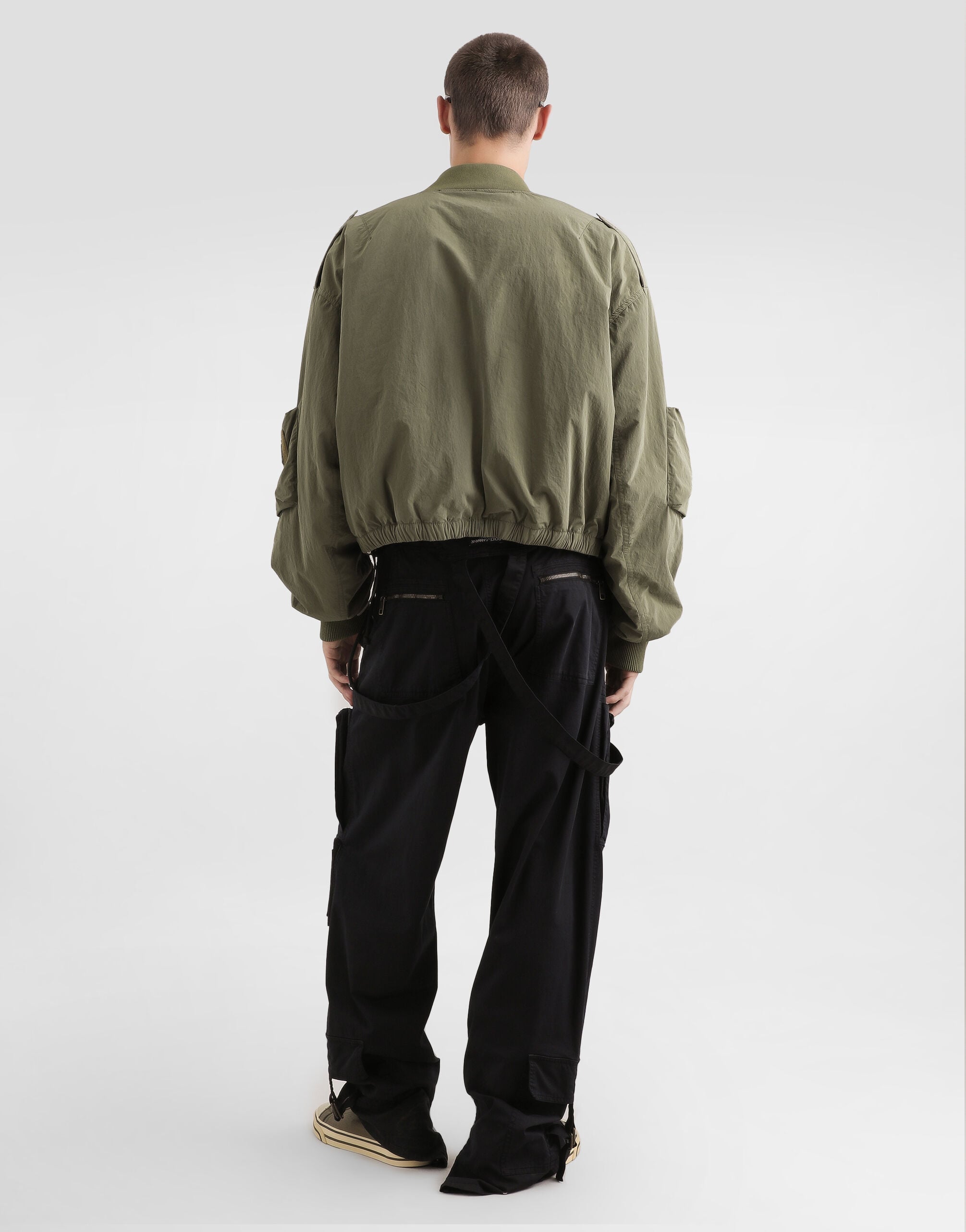 Wavy nylon bomber jacket in Multicolor for Men | Dolce&Gabbana® US
