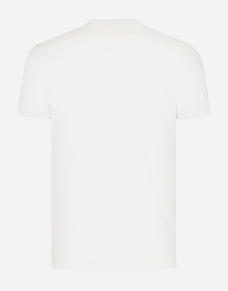 Dolce & Gabbana Cotton undershirt with DG crest БЕЛЫЙ M8C03JONN94