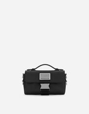 Dolce & Gabbana Grainy calfskin and nylon crossbody bag Black BM3004A8034