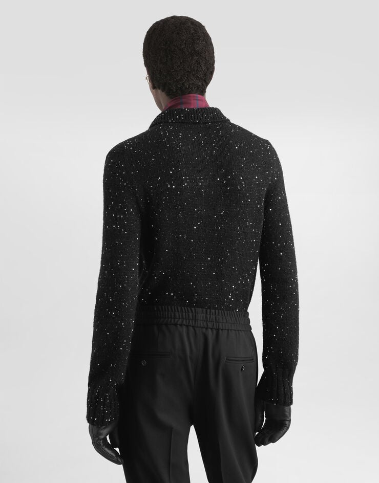 Dolce & Gabbana Knit polo shirt with sequins Dolce & Gabbana Knit polo shirt with sequins GXZCUTJGMK1