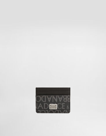 Dolce & Gabbana Coated jacquard card holder Black BP0330AW576