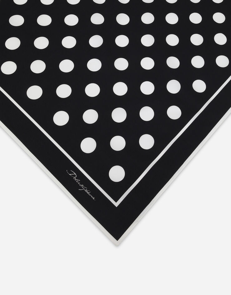 Dolce & Gabbana Polka-dot cotton scarf (90x90) Print FN090RGDCLB