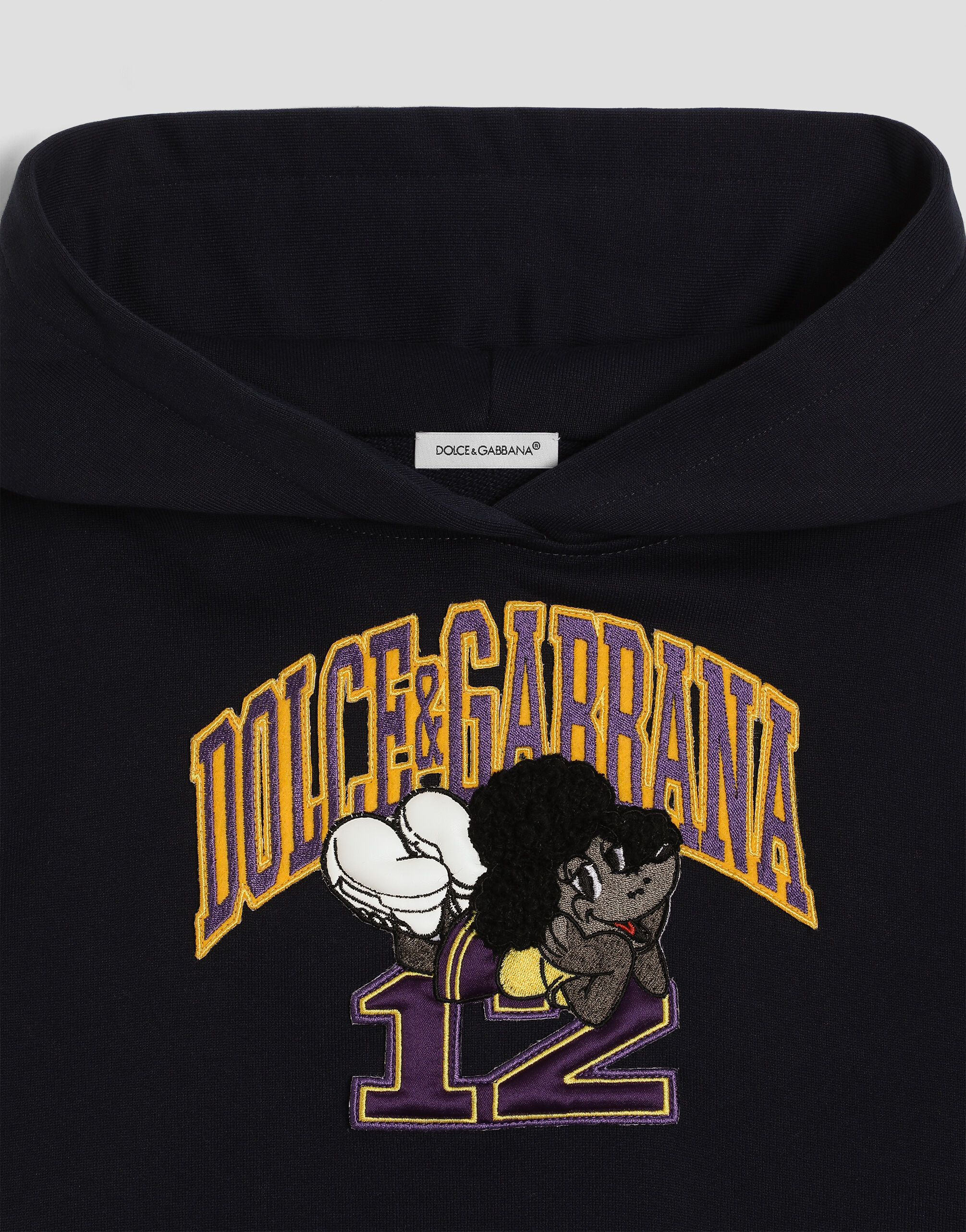 のガールズ Fleece dress with patch | Dolce&Gabbana®