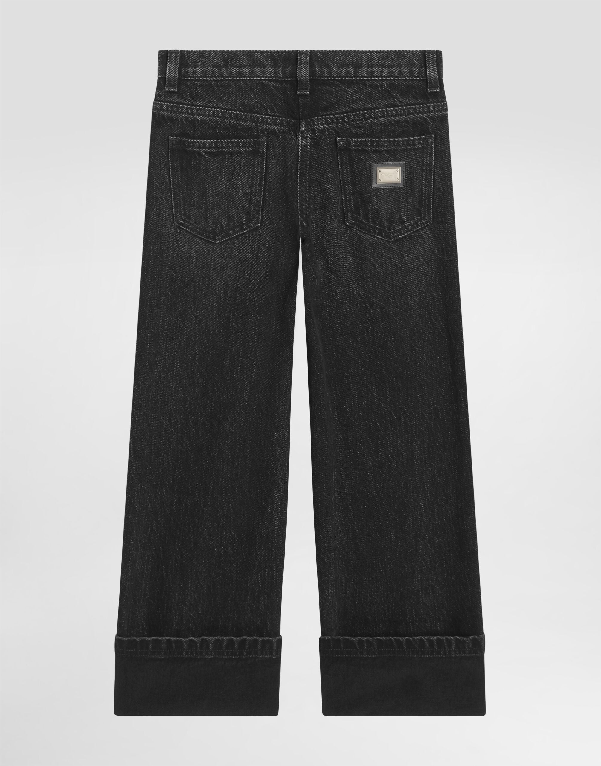 5-pocket denim trousers in Multicolor for Girls | Dolce&Gabbana®