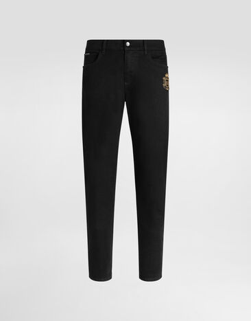 Dolce & Gabbana Pantalón vaquero con parche Multicolor GY07CZG8OW3