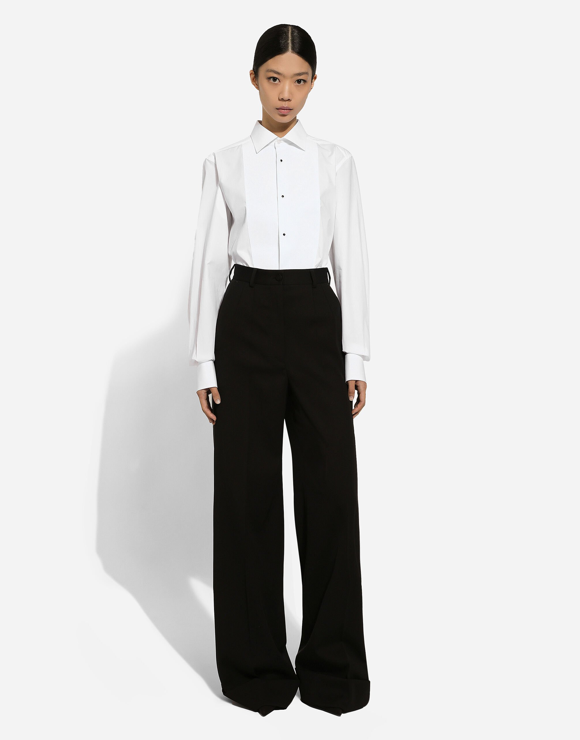 パンツ Dolce & Gabbana Dolce Gabbana Chiffon Wide-Leg Pants Silk chiffon wide-leg pants in Black for Women