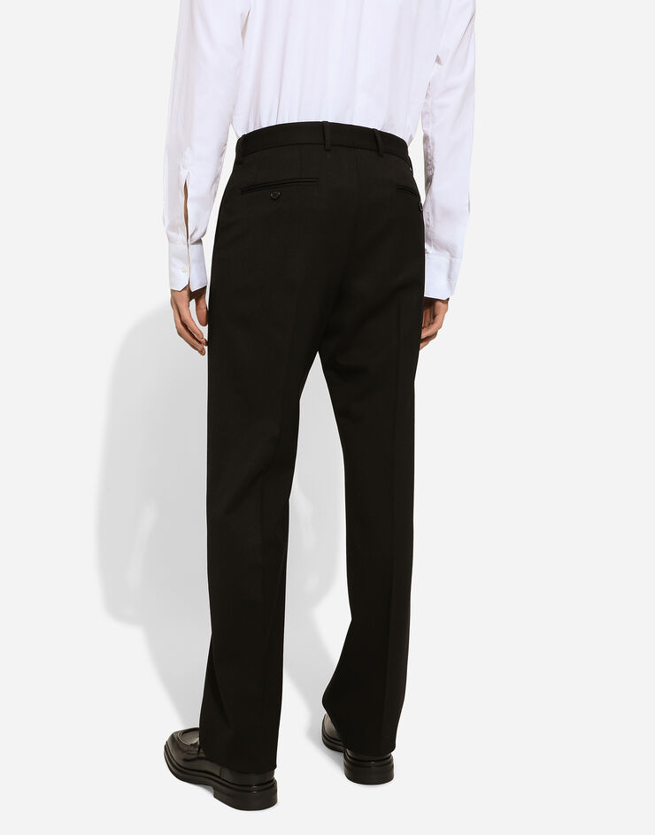 Dolce & Gabbana Tailored stretch wool pants Black GP03JTFUBE7