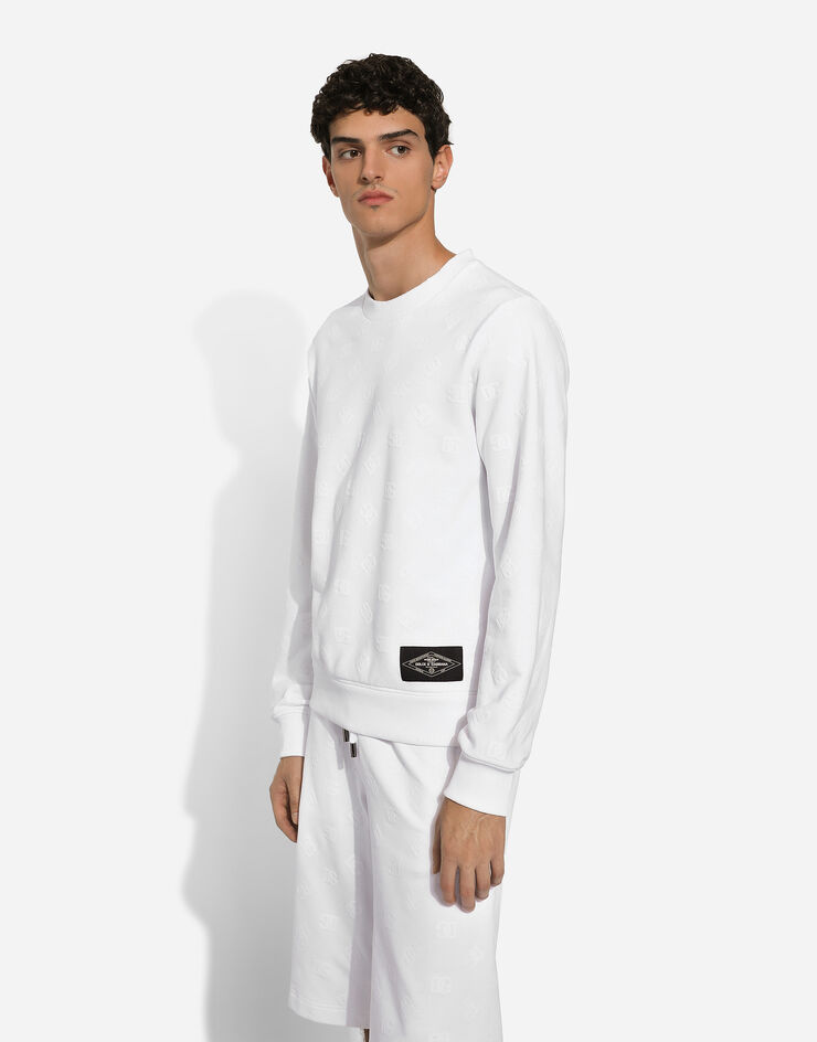 Dolce & Gabbana DGロゴパッチ ジャージー スウェットシャツ ホワイト G9ABJTG7NWD