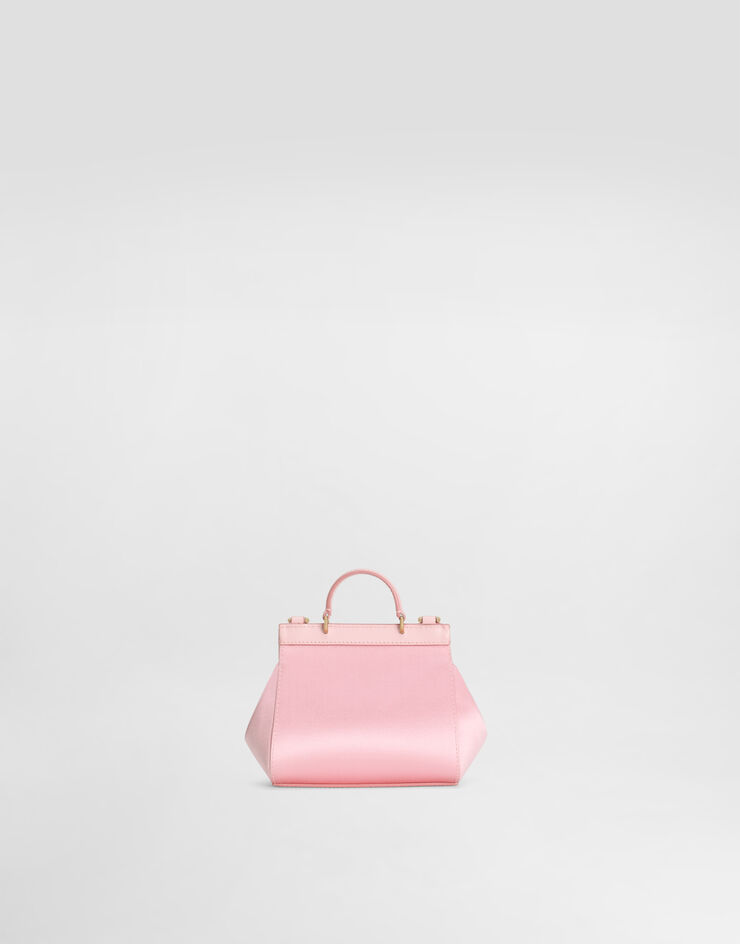Dolce & Gabbana Bolso bandolera Sicily de raso y detalles de termostrass con efecto degradado Rosa EB0003AU557
