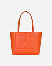 Dolce & Gabbana Borsa DG Logo Bag shopping piccola in pelle di vitello Multicolore BB2274AI354