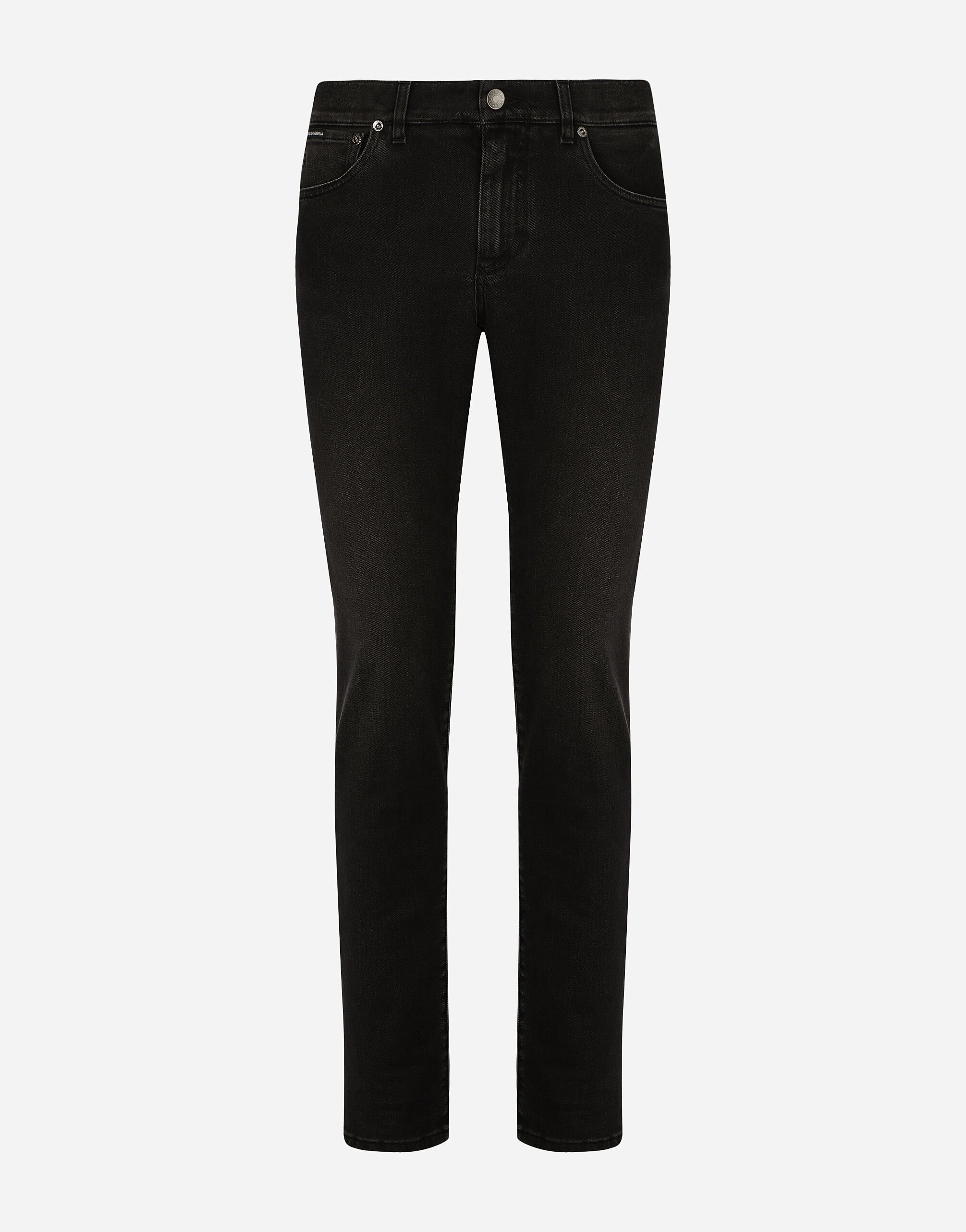 Dolce & Gabbana Узкие эластичные джинсы серого цвета с винтажным эффектом разноцветный G5JC8DG8GW6