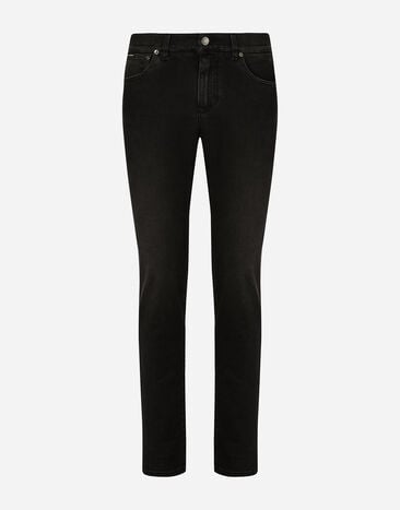 Dolce & Gabbana Узкие эластичные джинсы серого цвета с винтажным эффектом разноцветный G5JC8DG8GW6