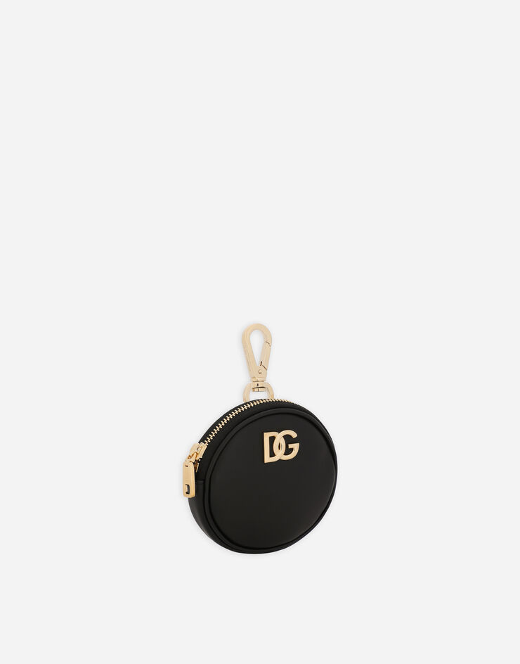 Dolce & Gabbana Calfskin coin pocket with DG logo Black BI3087AW576