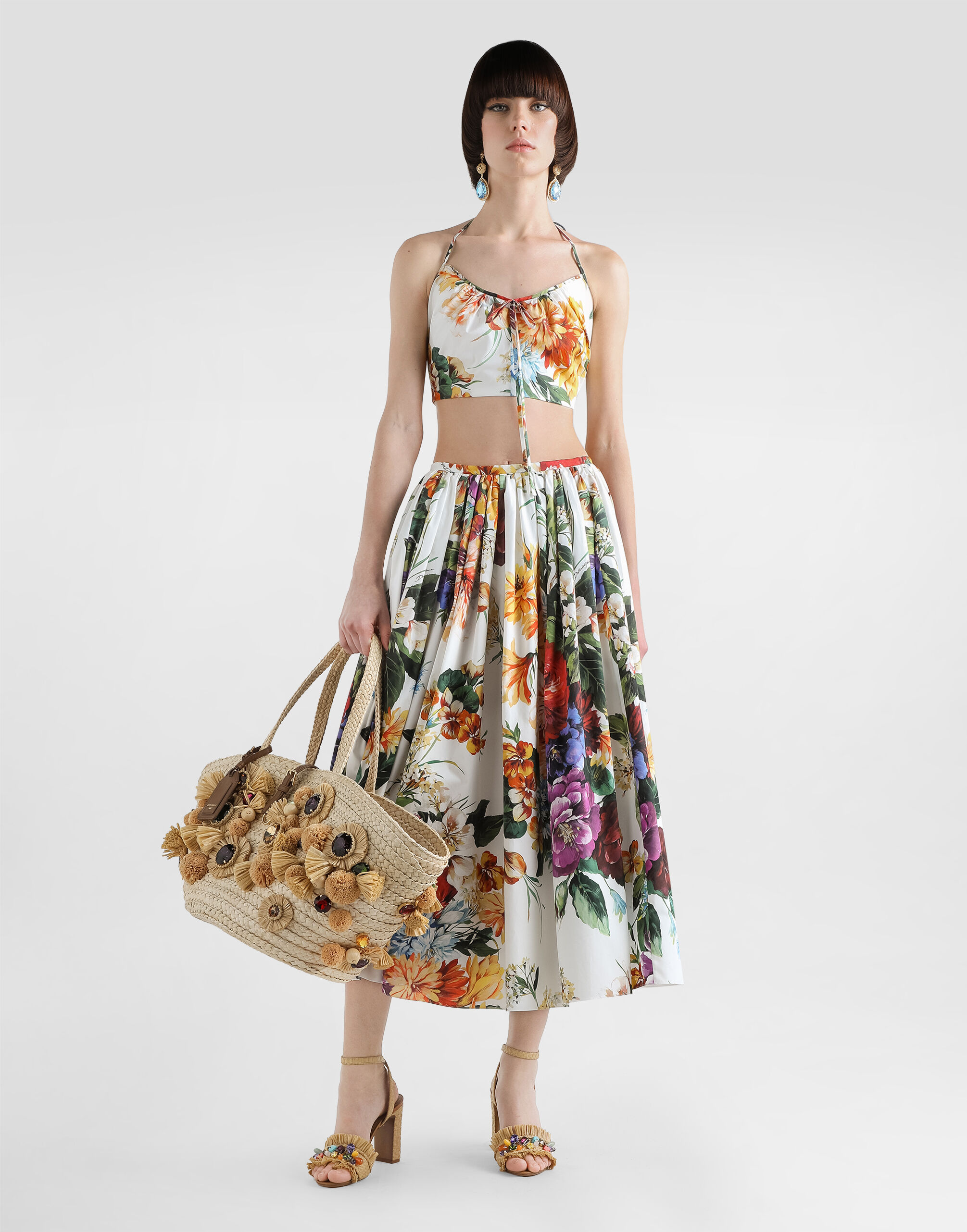 【関税＆送料込み】Dolce & Gabbana 'Bouquet' Print Skirt Flower bouquet-print skirt in Print for Women | Dolce&Gabbana®