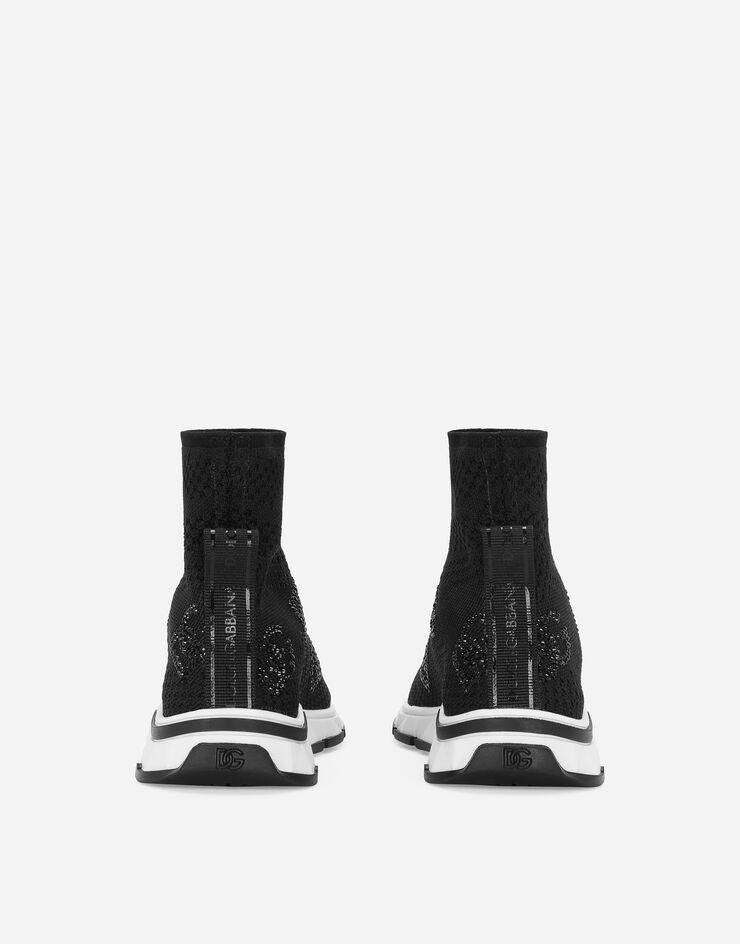 Dolce & Gabbana Sorrento 2.0 stretch mesh high-top sneakers Black D11224AA949