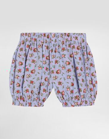 Dolce & Gabbana Small rose-print poplin shorts Multicolor L23Q54HS5UL