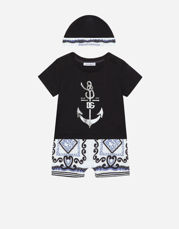 Dolce & Gabbana 2-piece gift set in Marina-print jersey Denim L13Q45LDC50
