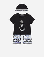 DolceGabbanaSpa 2-piece gift set in Marina-print jersey Grey L1JO6LG7KS1