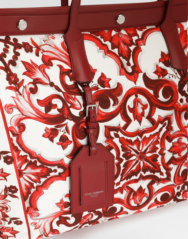 Dolce & Gabbana Atene shopping bag in majolica-print canvas Dolce & Gabbana Atene shopping bag in majolica-print canvas Multicolor BM7806A0642