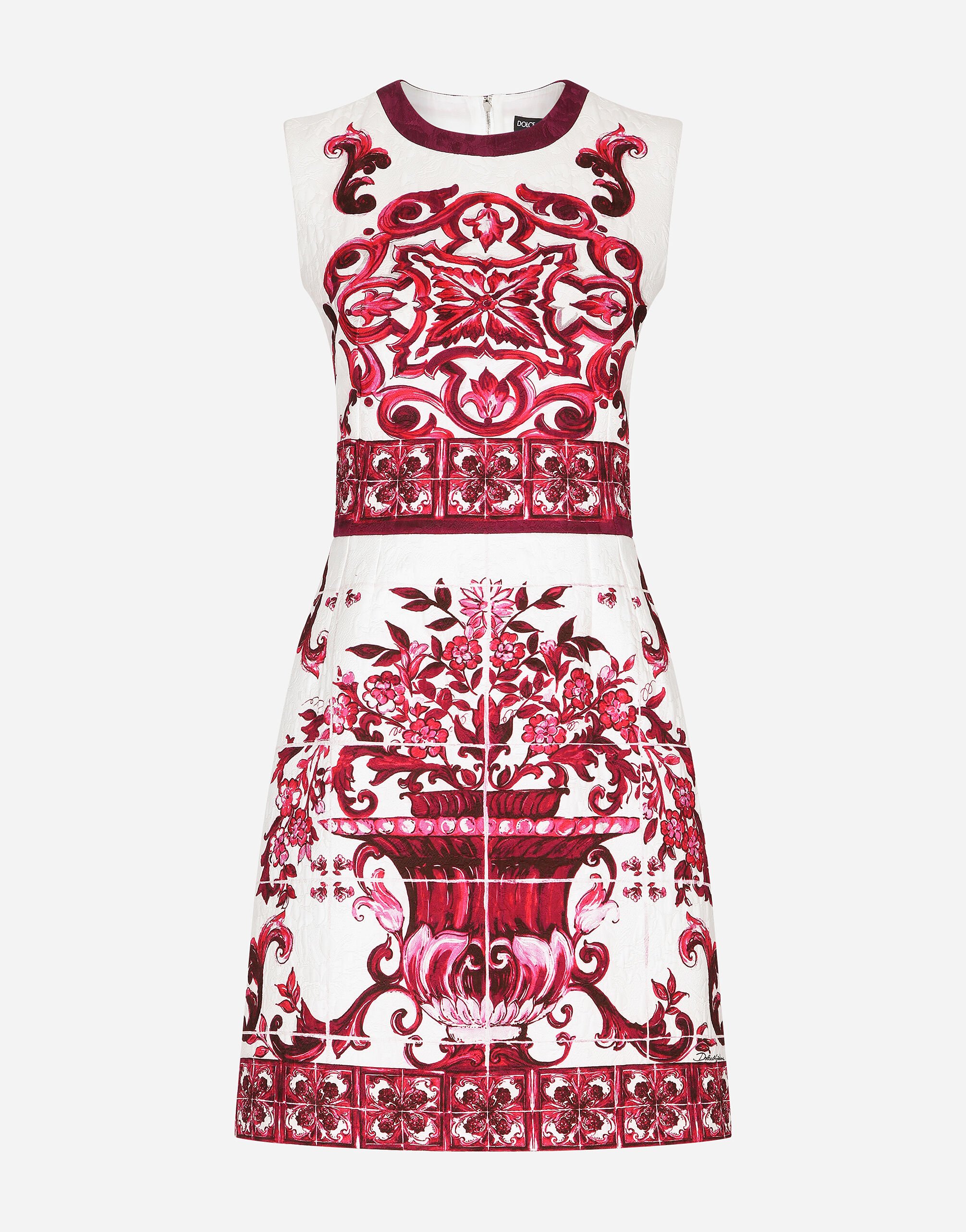 Dolce and gabbana store majolica print dress