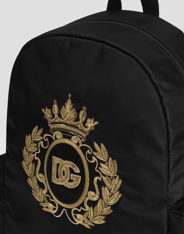 Dolce & Gabbana Mochila de nailon con logotipo DG Negro EM0122AN263