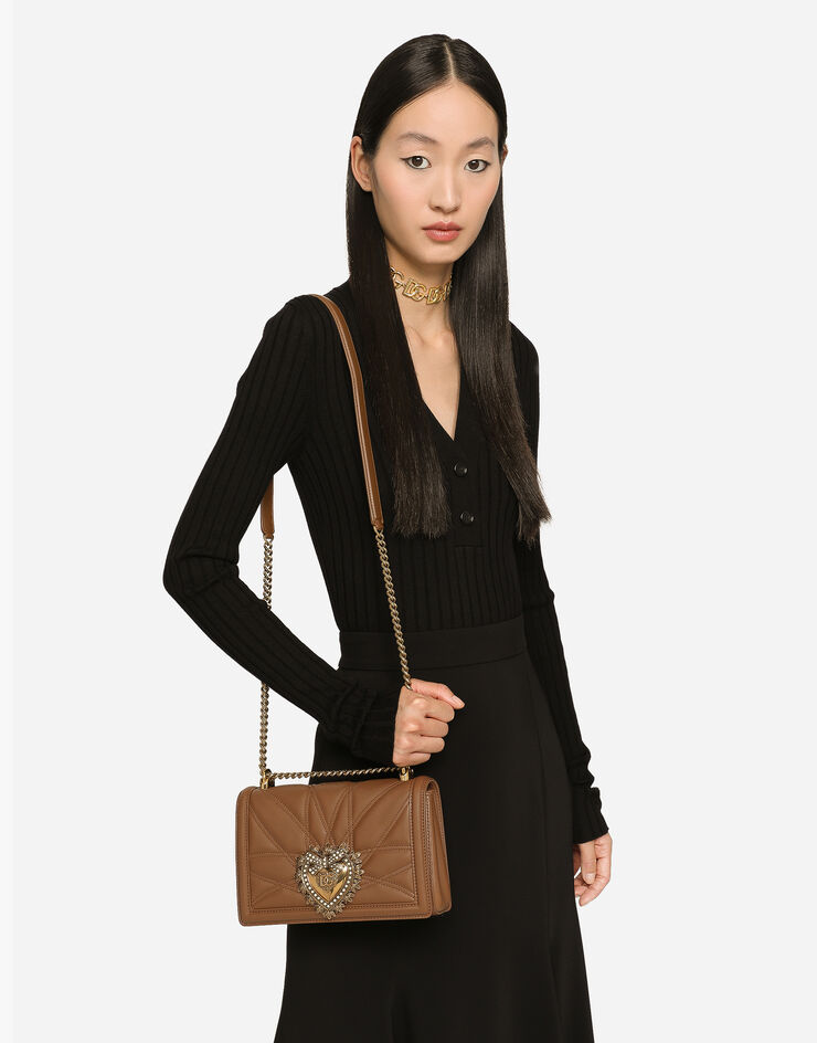 Dolce & Gabbana Medium Devotion shoulder bag Beige BB7158AW437