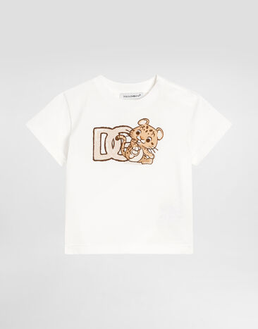 Dolce & Gabbana Jersey t-shirt with leopard print Multicolor L1JTEYII7IQ