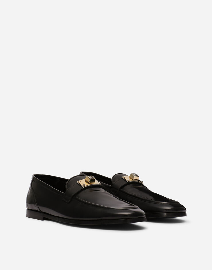 Dolce & Gabbana Brushed calfskin loafers Black A50489AQ237