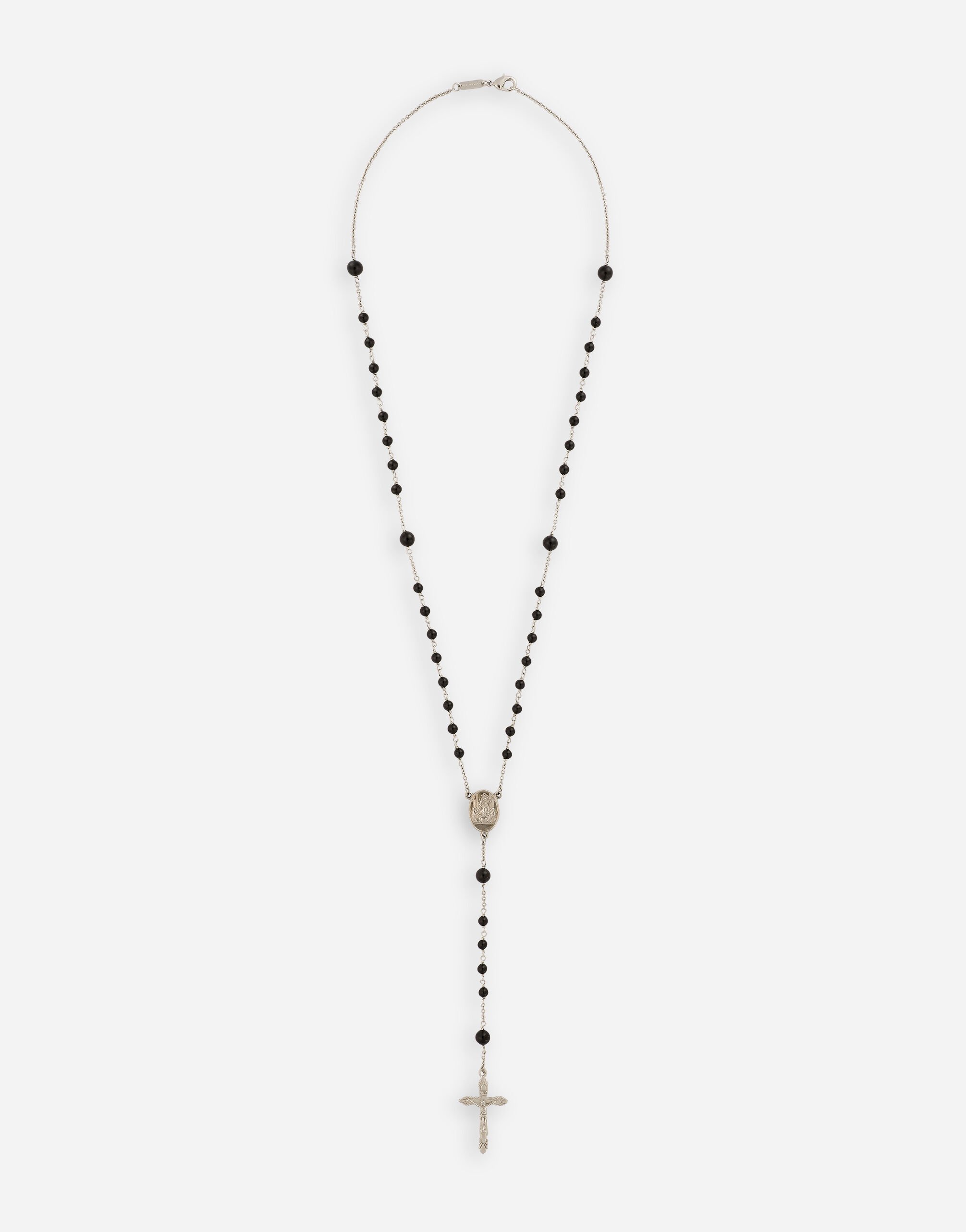 Dolce & Gabbana Collana rosario con pietre naturali Nero VG446FVP187