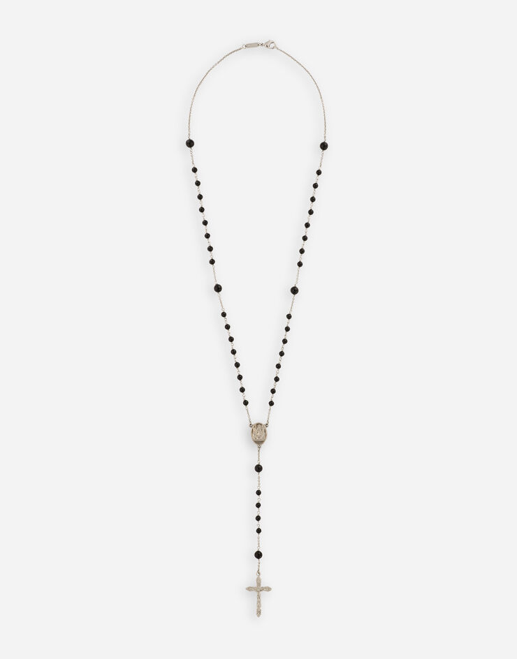 Dolce & Gabbana Collana rosario con pietre naturali Silver WNG101W0001