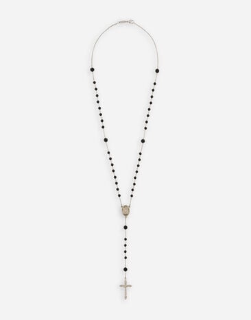 Dolce & Gabbana Rosary necklace with natural gemstones Black VG446FVP187
