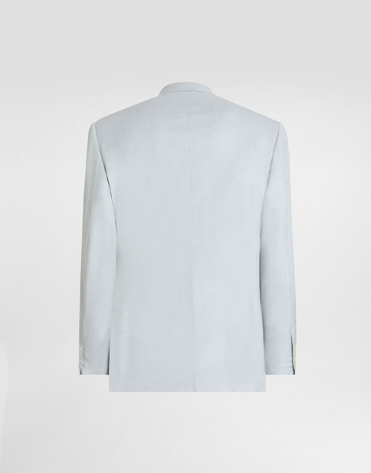 Dolce & Gabbana Shantung viscose double-breasted jacket Azure G2WJ2TFU9AW