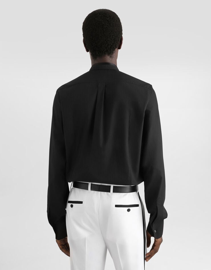 Dolce & Gabbana Supima cotton gold shirt Black G5OH3TFU5T9