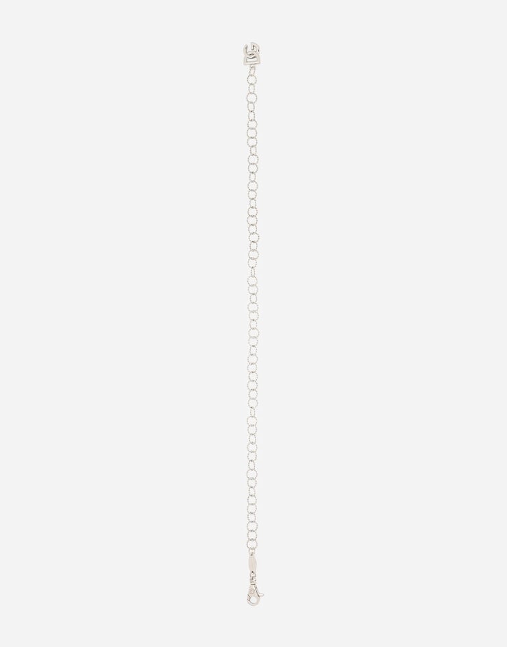Dolce & Gabbana Pulsera de cadena de hilo retorcido y oro blanco de 18 kt Blanco WBQA8GWWHDG