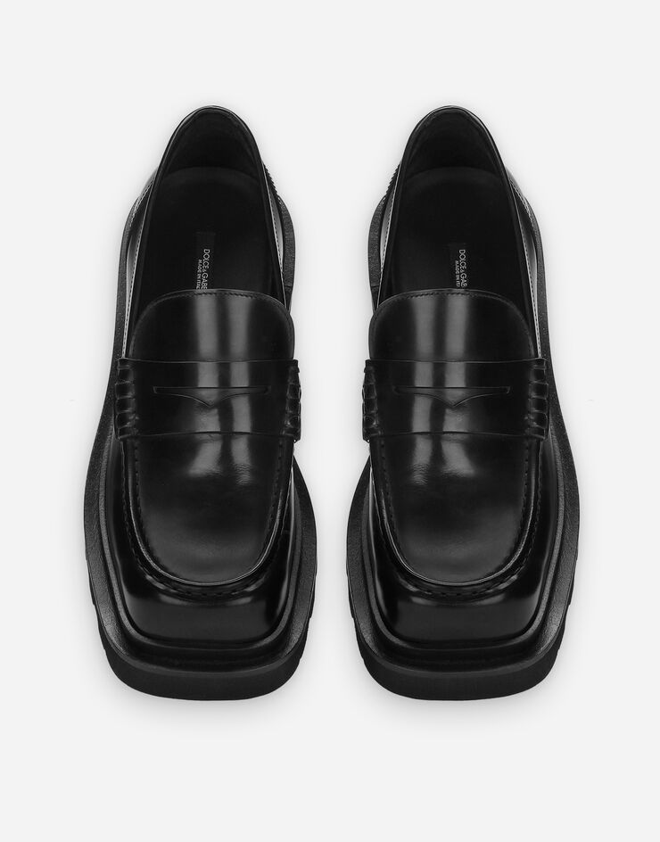 Dolce & Gabbana Brushed calfskin loafers Black A30204A1203