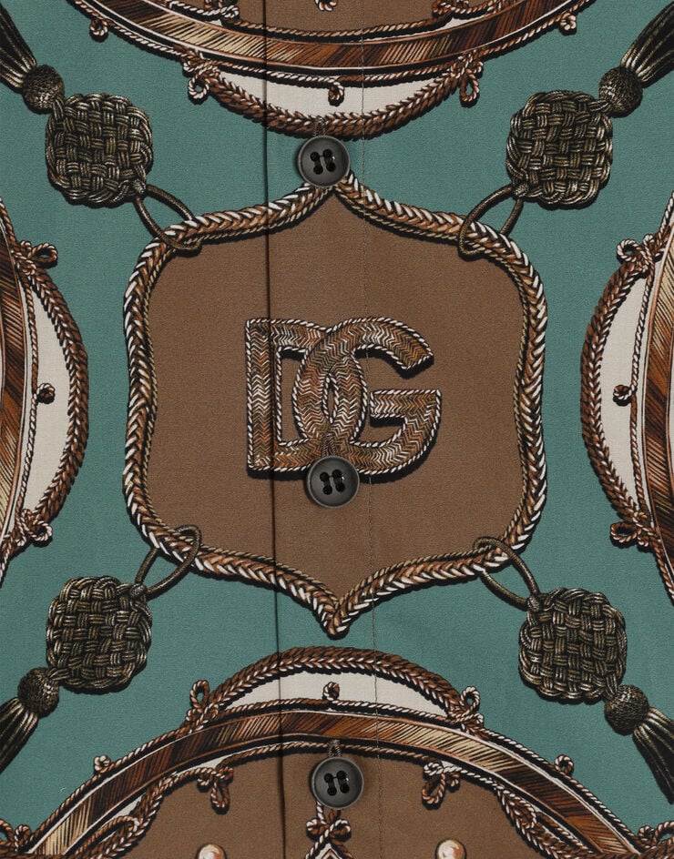 Dolce & Gabbana Camisa en popelina con estampado bandana Dolce & Gabbana Camisa en popelina con estampado bandana Multicolor L44S90G7P2K