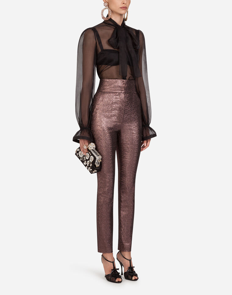 Dolce & Gabbana LAMÉ FABRIC PANTS MULTICOLORED FTBADTFURIO