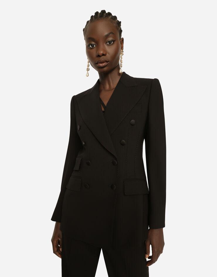 Dolce & Gabbana ダブルブレストジャケット バージンウール ブラック F29DPTFUBAJ