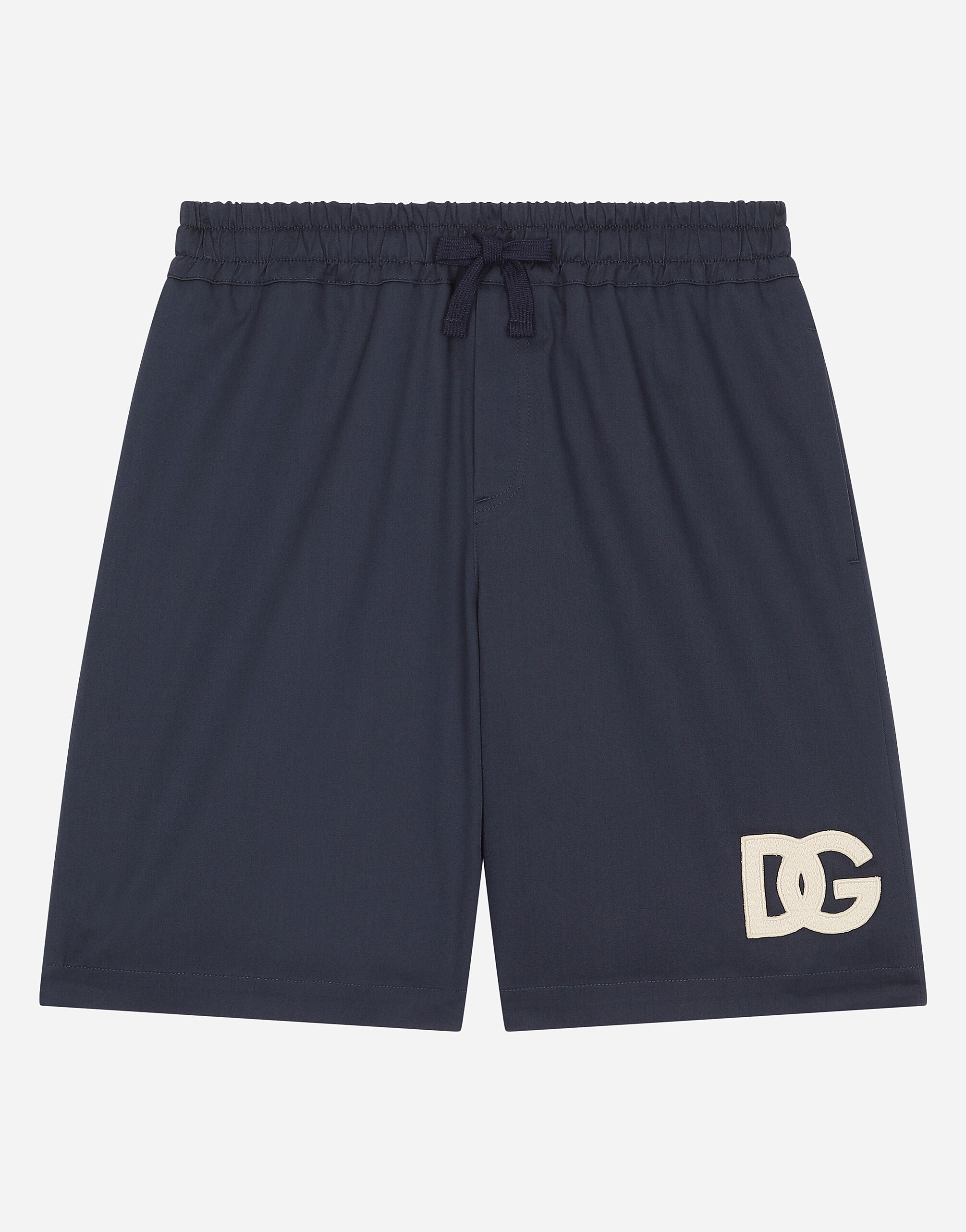 Dolce & Gabbana Bermudas aus Gabardine mit DG-Logo Drucken L43S81FS8C5