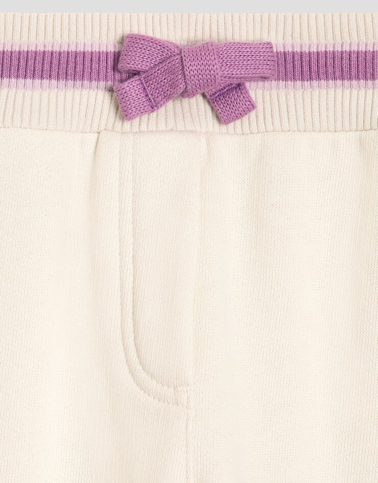 Dolce & Gabbana Pantaloni over in felpa con ricamo violette e logo DG Multicolore L2JPC9G7PHT