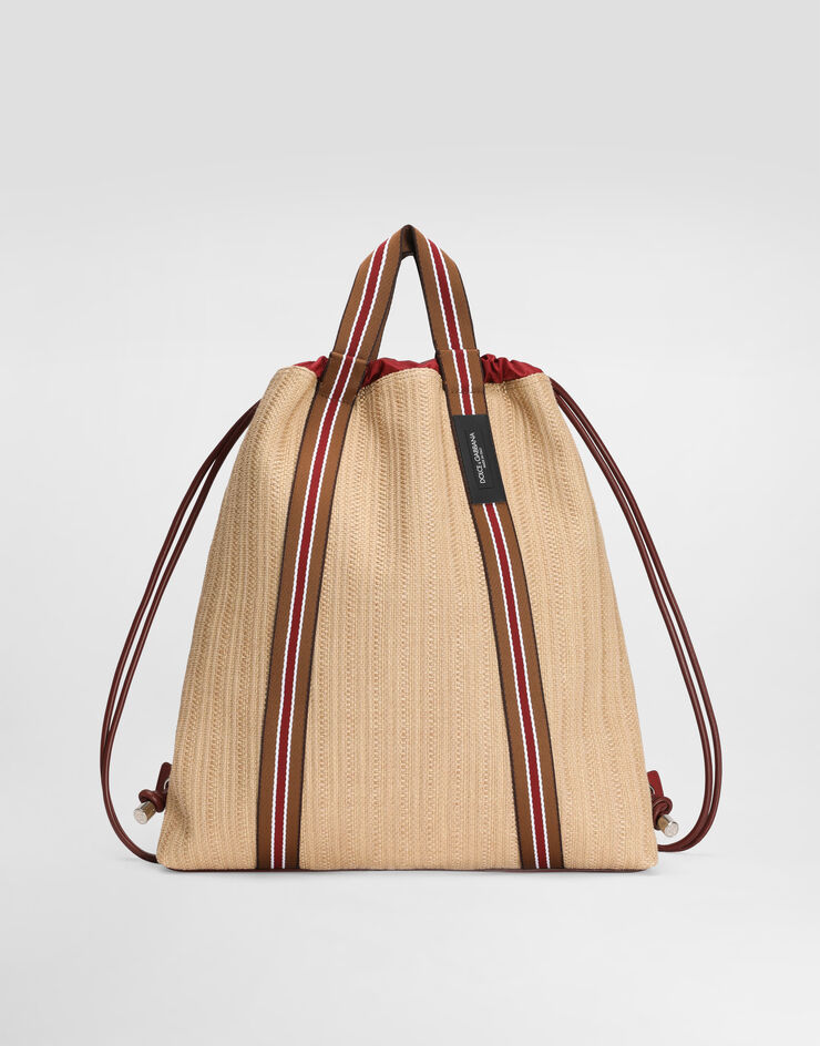 Dolce & Gabbana Essenza backpack in raffia Multicolor BM2692A0859