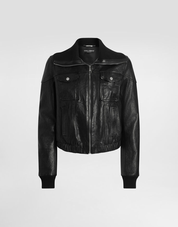 Dolce & Gabbana Nappa leather jacket Black F9S74LHULXL