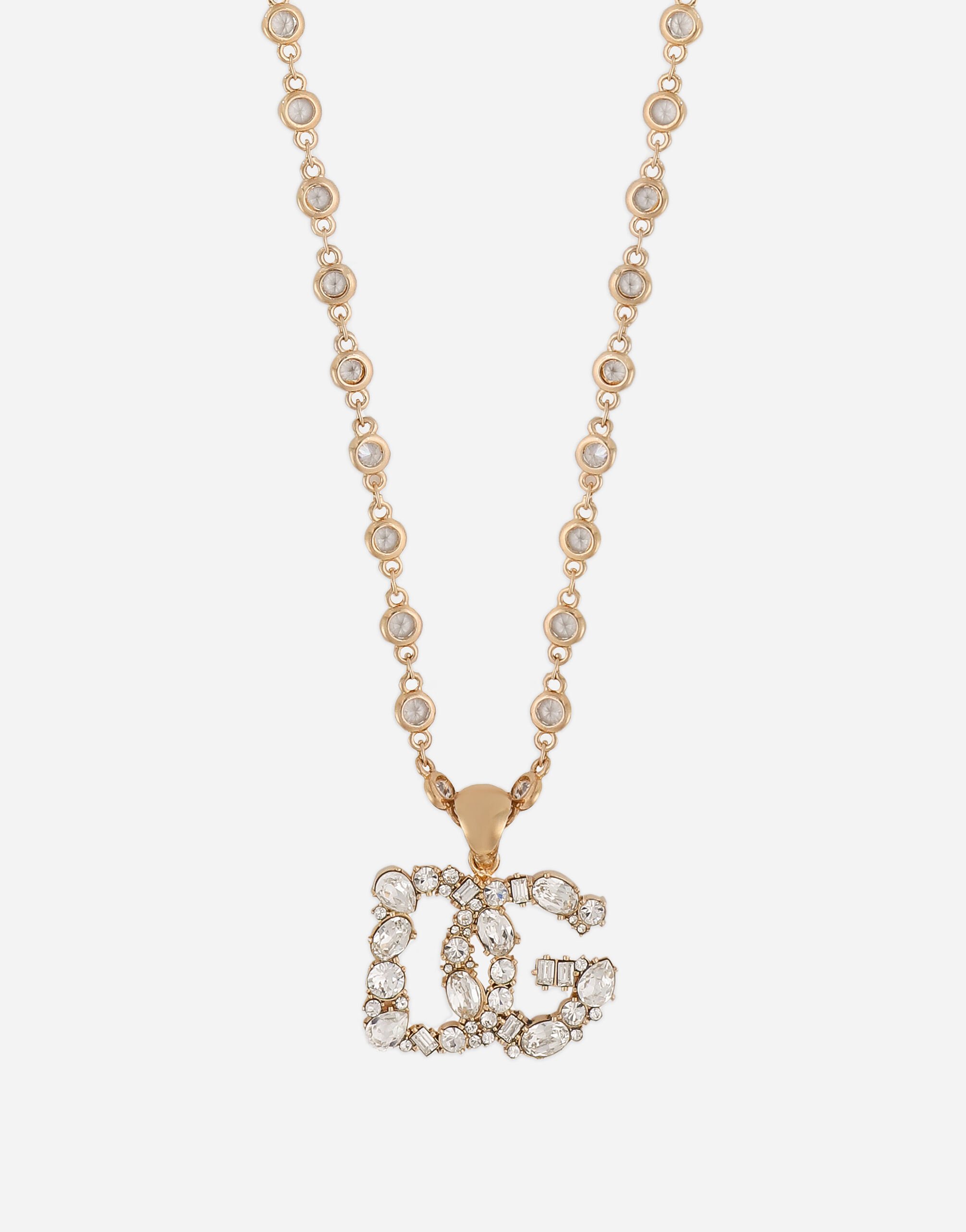 【在庫あり】 | Women for Gold in logo DG rhinestone-detailed with Necklace Dolce&Gabbana® US  アクセサリー