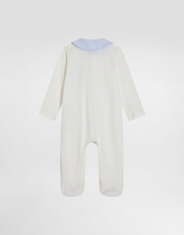Dolce & Gabbana 3-piece jersey and jacquard gift set with DG logo and polka dots White L1JOAAG7N9U