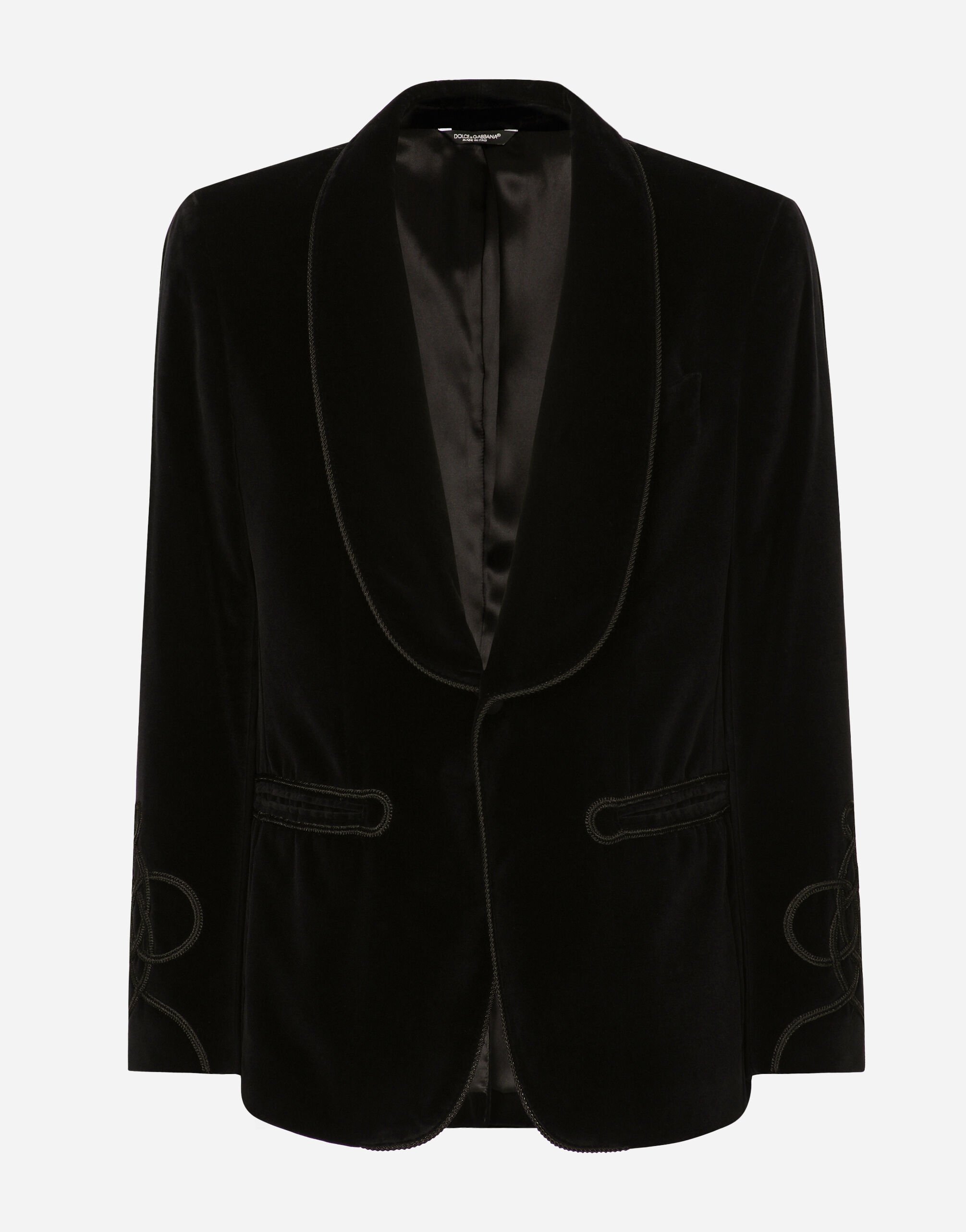 Dolce & Gabbana Velvet smoking jacket Multicolor G2QU4TFR2ZJ