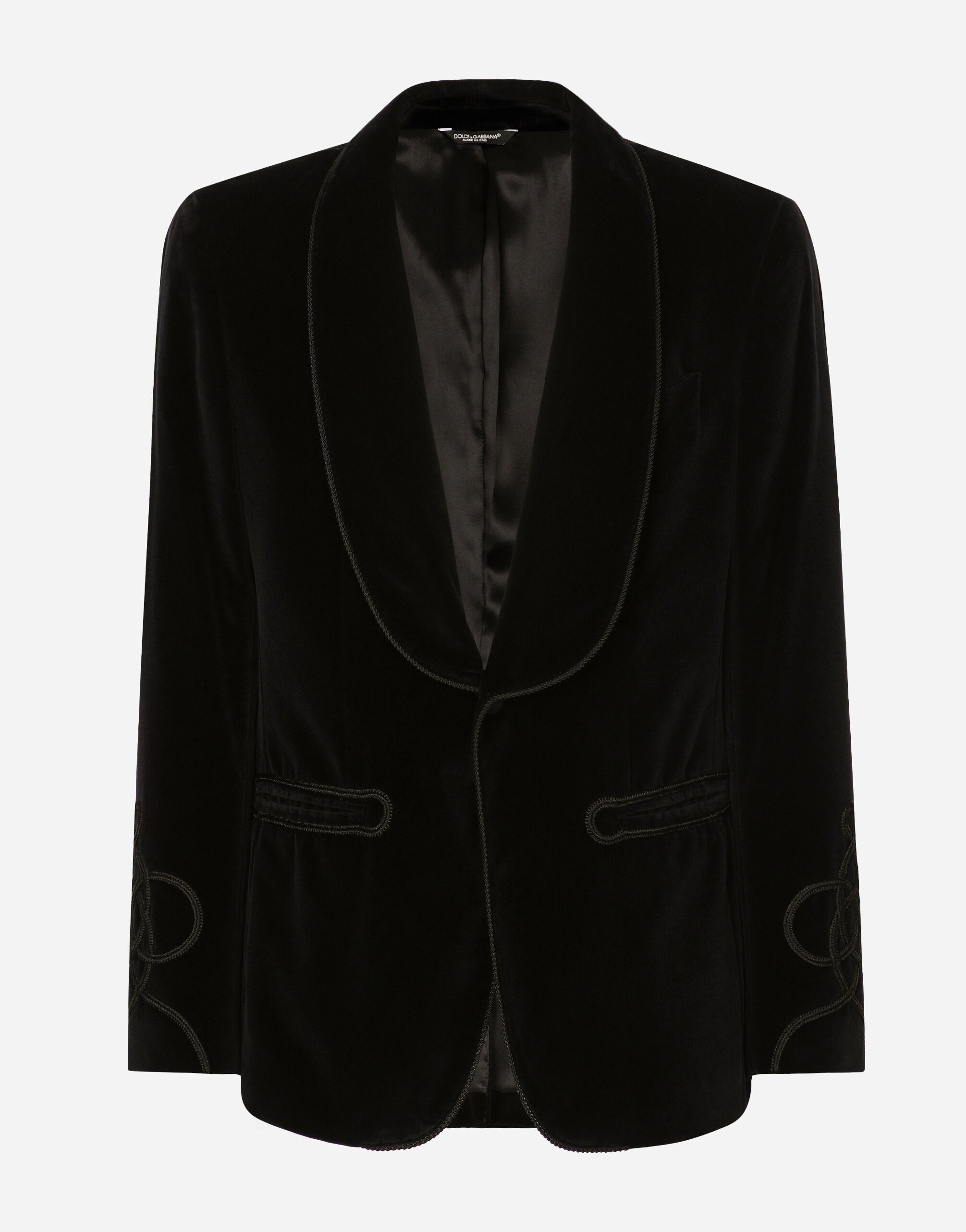 Velvet smoking jacket in Black for Men Dolce Gabbana US