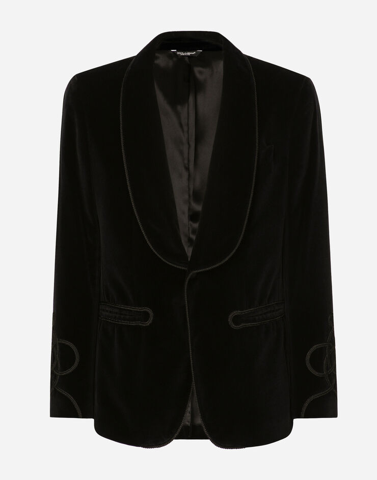 Dolce & Gabbana Velvet smoking jacket Black G2NY4TFUVG7