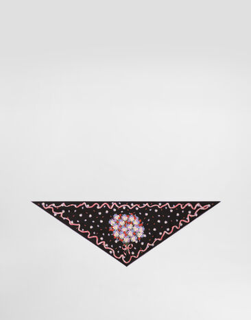 Dolce & Gabbana Small floral-print silk twill triangle scarf Multicolor FS329AGDDLI